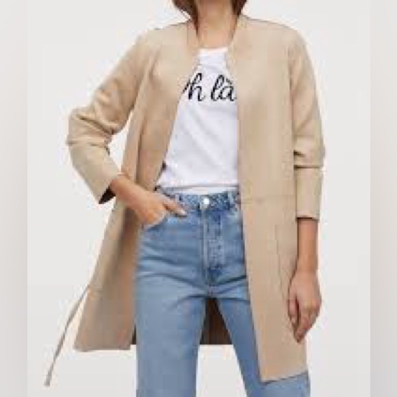Elegant Imitation Suede Lightweight Coat H&M NWT’s - Picture 2 of 9